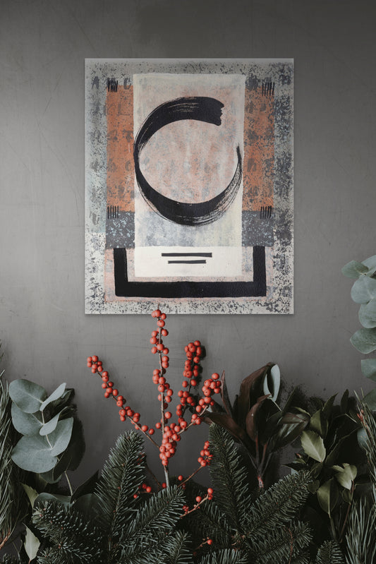 Circle of Stillness - Wabi Sabi Mono Series - Fine Art Paper