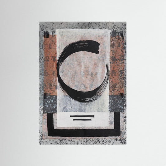 Circle of Stillness - Wabi Sabi Mono Series - Fine Art Paper